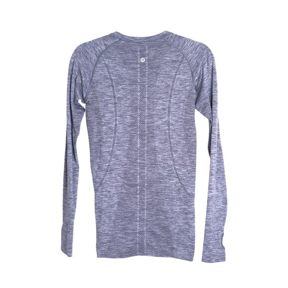 LULULEMON Swiftly Long Sleeve Shirt Heathered Gray Running Active Women's 6 - Picture 2 of 7